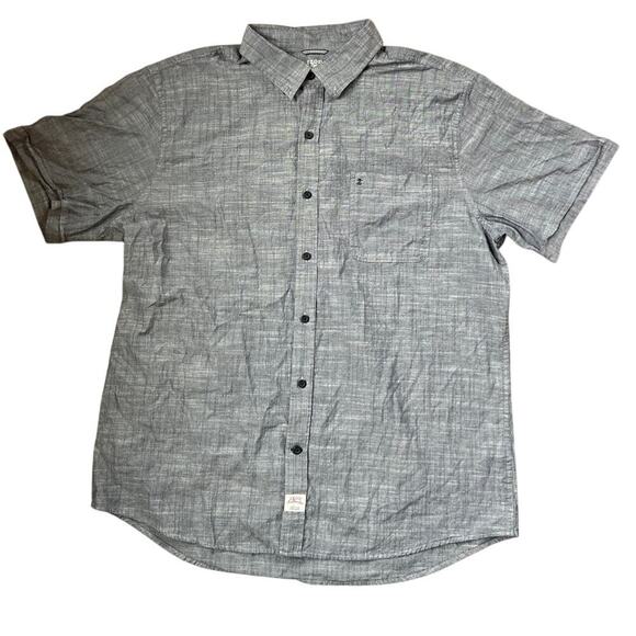 IZOD Saltwater Relaxed Classic short sleeve button down chambray blue, men's XL - Picture 1 of 7